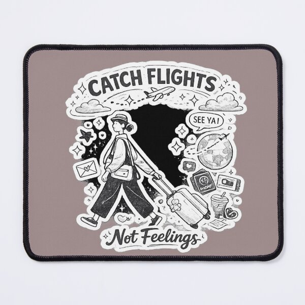 Item preview, Catch Flights Not Feelings Travel Sticker | Wanderlust Aesthetic Design for Travel Lovers & Frequent Flyers designed and sold by sumodesign.