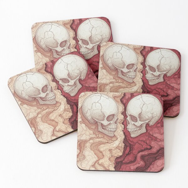 Item preview, Twin Skulls Abstract Gothic designed and sold by Adronia.