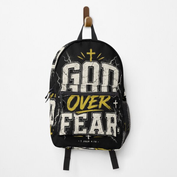 Item preview, christian streetwear design urban faith aesthetic God over fear designed and sold by Luz y Estilo.