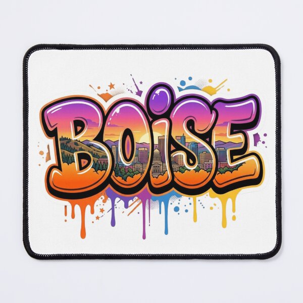Item preview, Boise Skyline Graffiti Sticker designed and sold by Imaginarium of Chaos falcon88 .