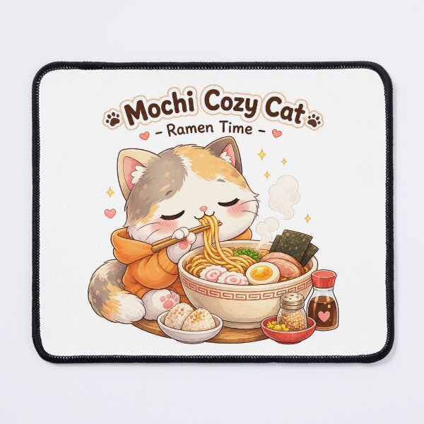 Item preview, Mochi Cozy Cat – Ramen Time designed and sold by Mochi Studio.