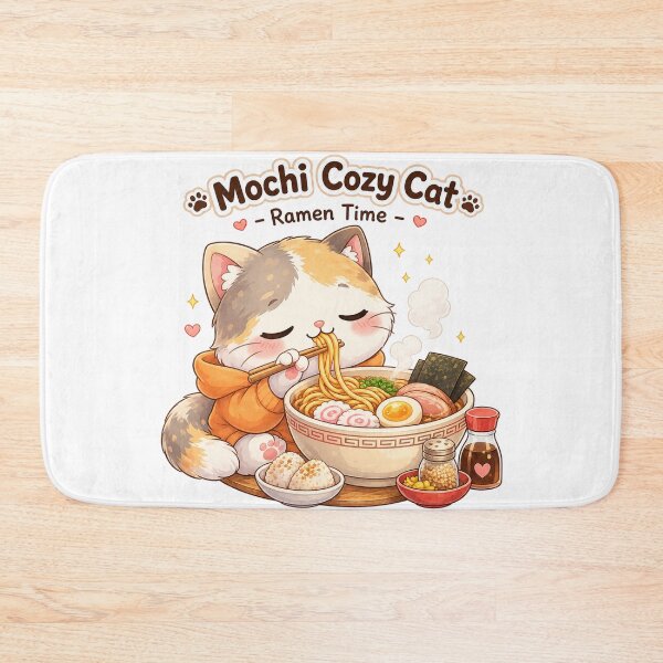 Item preview, Mochi Cozy Cat – Ramen Time designed and sold by Mochi Studio.