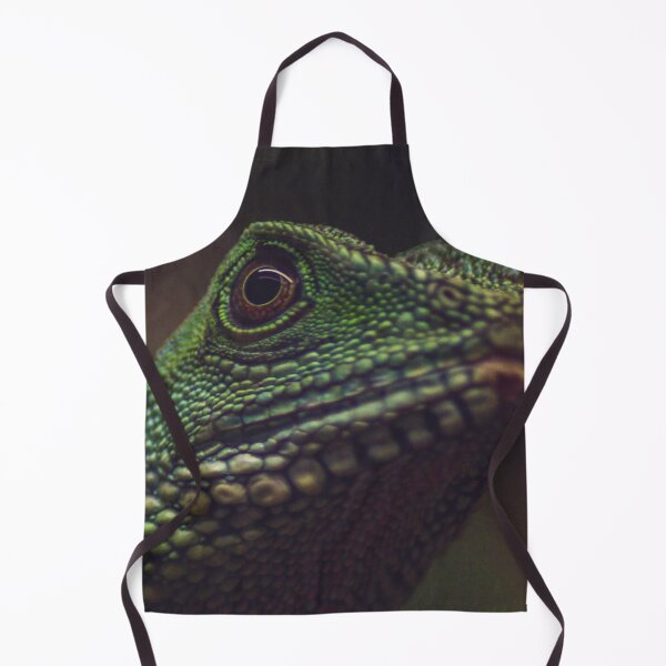Item preview, Moody Green Water Dragon Portrait: Exotic Reptile Macro designed and sold by Apex_Visuals.