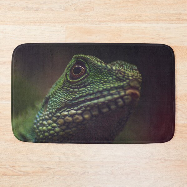 Item preview, Moody Green Water Dragon Portrait: Exotic Reptile Macro designed and sold by Apex_Visuals.