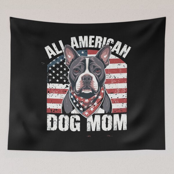 Item preview, All American Bulldog Mom designed and sold by BKDIGITALSHOP.