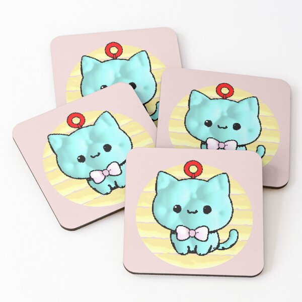Item preview, Kawaii Pixel Cat Blue Bow Tie Cute Aesthetic Sticker designed and sold by AstronautMerch.