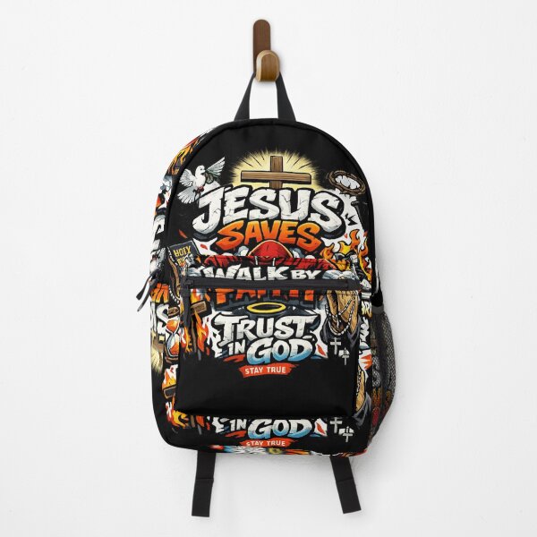 Item preview, Jesus Saves Pray Walk by Faith Trust in God designed and sold by Luz y Estilo.