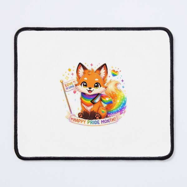 Item preview, Cute Pride Fox – Love Is Love Rainbow LGBTQ+ Happy Pride Month Design designed and sold by senne.mommens@gmail.com.