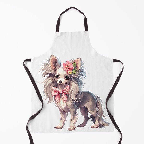 Item preview, Chinese crested puppy dog with a flower crown designed and sold by MendaciousMina.