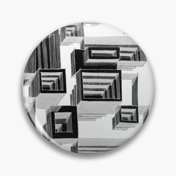 Item preview, Floating Cubes — Isometric Architecture Geometric Art designed and sold by SaharArtwork.