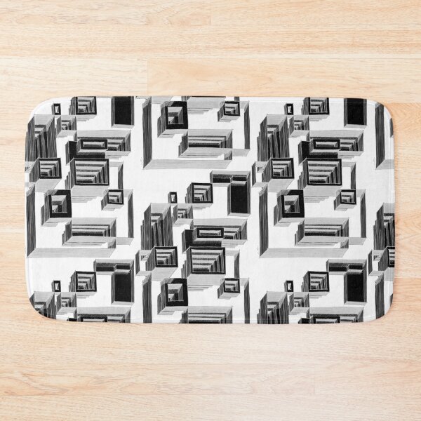 Item preview, Floating Cubes — Isometric Architecture Geometric Art designed and sold by SaharArtwork.