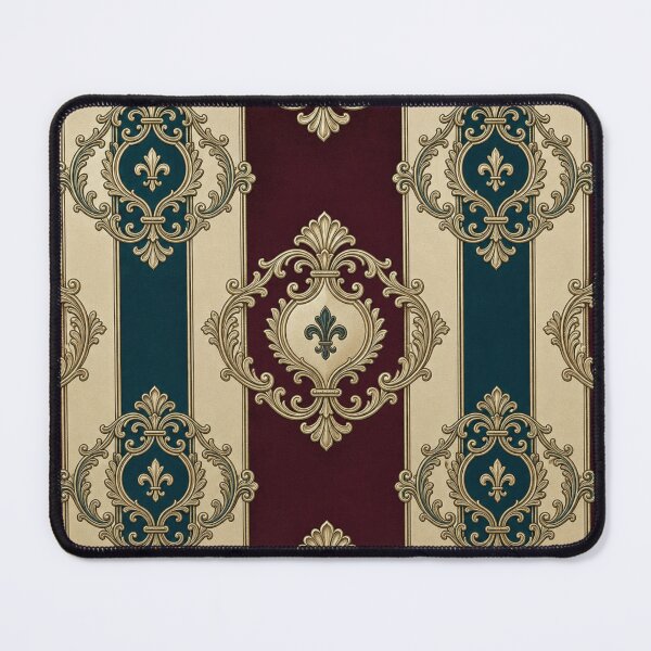 Item preview, Dark Turquoise, Burgundy & Cream Striped Gold Baroque designed and sold by DesignsByPrnces.