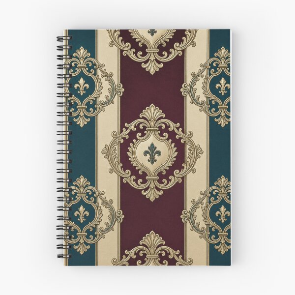Item preview, Dark Turquoise, Burgundy & Cream Striped Gold Baroque designed and sold by DesignsByPrnces.