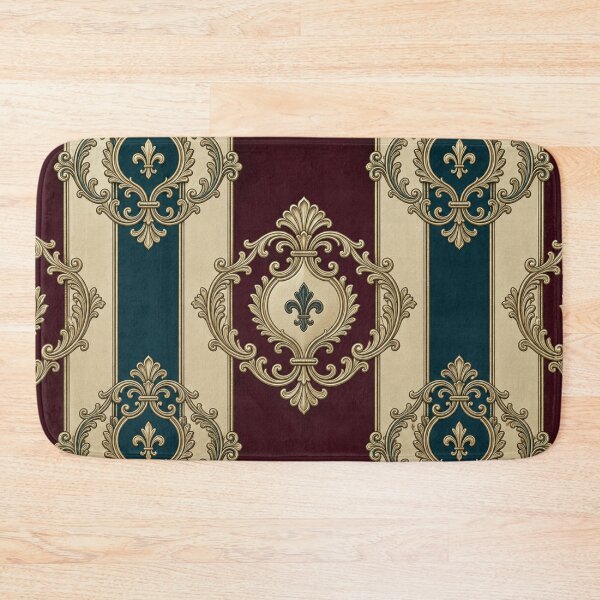 Item preview, Dark Turquoise, Burgundy & Cream Striped Gold Baroque designed and sold by DesignsByPrnces.