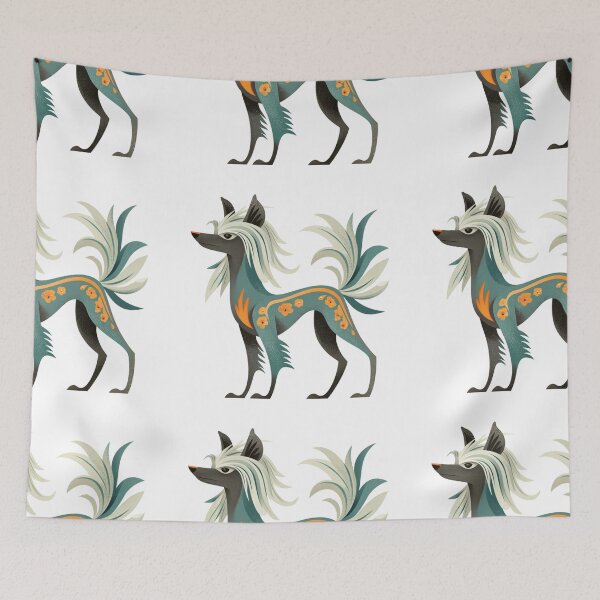 Item preview, Cute Chinese crested puppy dog designed and sold by MendaciousMina.