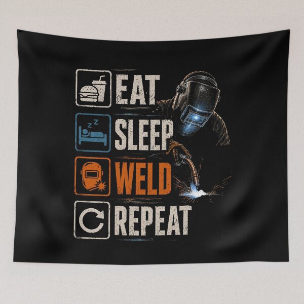 Item preview, Eat Sleep Weld Repeat – Funny Welder Gift for Welding Professionals designed and sold by LabCore.