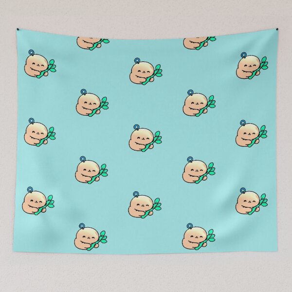 Item preview, Kawaii Pixel Panda Bamboo Cute Aesthetic Sticker designed and sold by AstronautMerch.