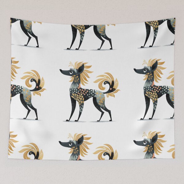 Item preview, Cute Chinese crested puppy dog designed and sold by MendaciousMina.