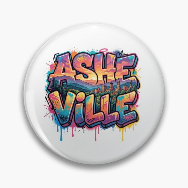 Item preview, Asheville Skyline Graffiti Sticker Souvenir Summer Edition designed and sold by Imaginarium of Chaos falcon88 .