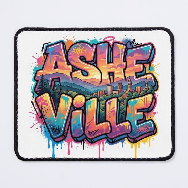 Item preview, Asheville Skyline Graffiti Sticker designed and sold by Imaginarium of Chaos falcon88 .
