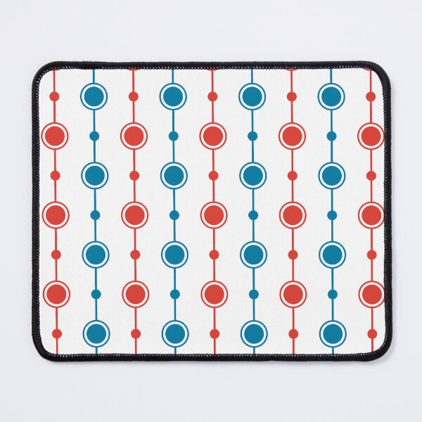 Item preview, bRetro blue, red & white seamless pattern designed and sold by Mint + Midnight.