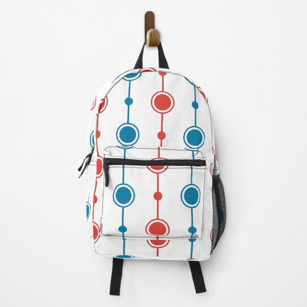 Item preview, bRetro blue, red & white seamless pattern designed and sold by Mint + Midnight.