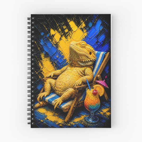 Item preview, Chill Sunbathing Bearded Dragon Travel Aesthetic Art designed and sold by Vista Atelier.
