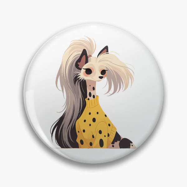 Item preview, Cute Chinese crested puppy dog designed and sold by MendaciousMina.