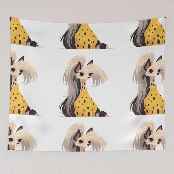 Item preview, Cute Chinese crested puppy dog designed and sold by MendaciousMina.