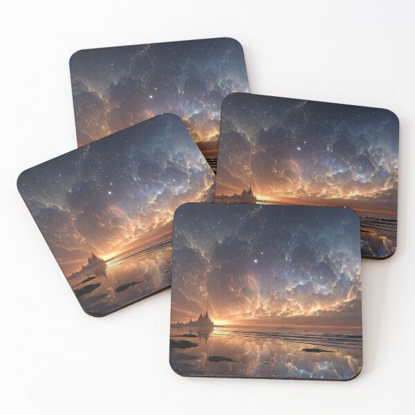 Item preview, Fantasy Sky Landscape Wall Art | Panoramic Coastal Print | Celestial Seascape Decor designed and sold by GSizzle1.
