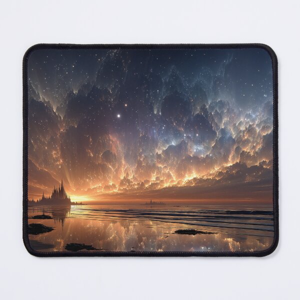 Item preview, Fantasy Sky Landscape Wall Art | Panoramic Coastal Print | Celestial Seascape Decor designed and sold by GSizzle1.