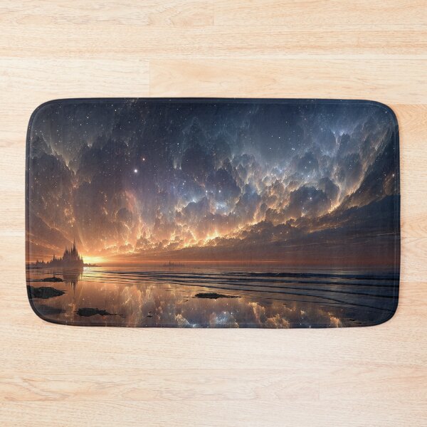 Item preview, Fantasy Sky Landscape Wall Art | Panoramic Coastal Print | Celestial Seascape Decor designed and sold by GSizzle1.