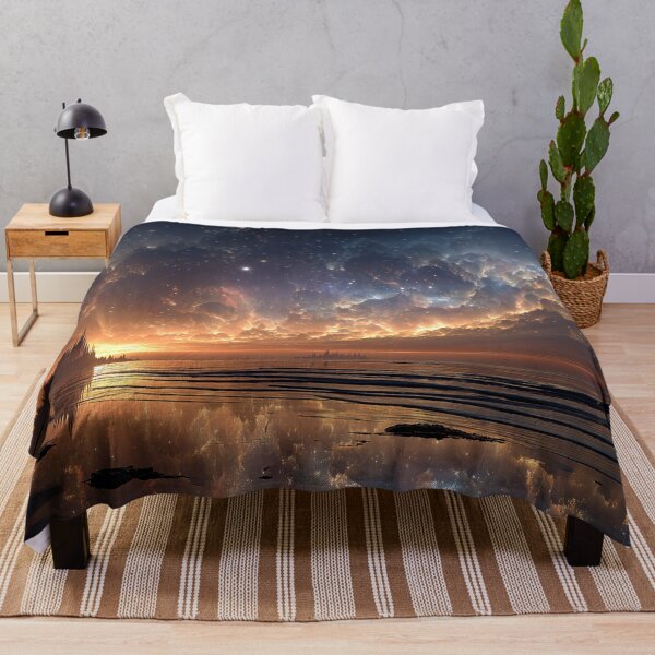 Item preview, Fantasy Sky Landscape Wall Art | Panoramic Coastal Print | Celestial Seascape Decor designed and sold by GSizzle1.