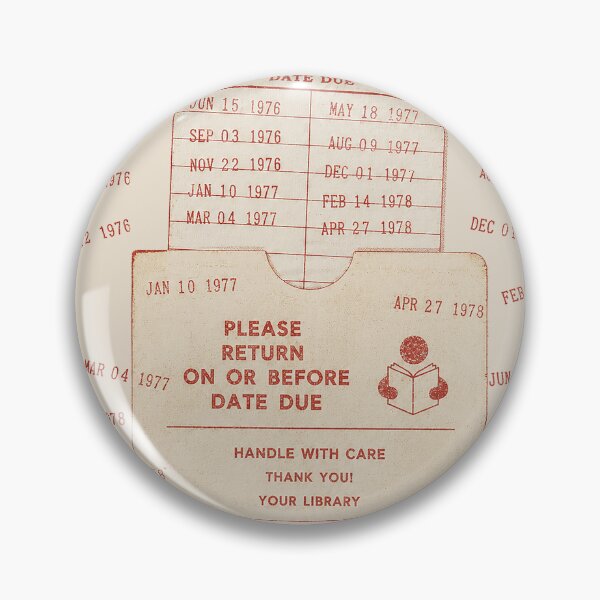 Item preview, Vintage Library Checkout Card Pocket – Red Ink Nostalgia Shirt designed and sold by DiamondSkyShirt.