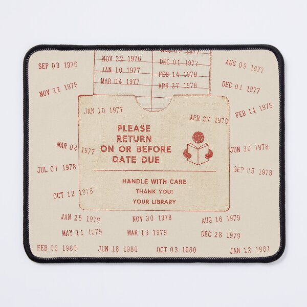 Item preview, Vintage Library Checkout Card Pocket – Red Ink Nostalgia Shirt designed and sold by DiamondSkyShirt.
