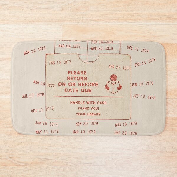 Item preview, Vintage Library Checkout Card Pocket – Red Ink Nostalgia Shirt designed and sold by DiamondSkyShirt.