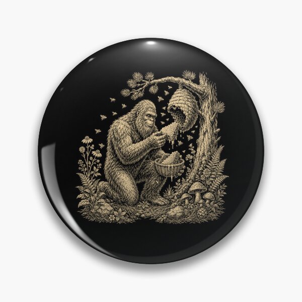 Item preview, Bigfoot Beekeeper Vintage Cryptid Bee designed and sold by POD DYNASTY.