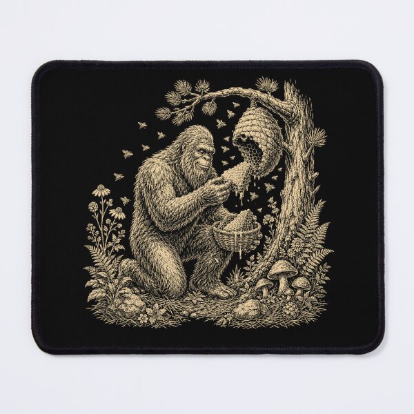 Item preview, Bigfoot Beekeeper Vintage Cryptid Bee designed and sold by POD DYNASTY.