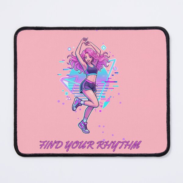 Item preview, Cute Retro Anime Style Fitness Dancer Sticker Find Your Rhythm Design designed and sold by RamjoVerse.