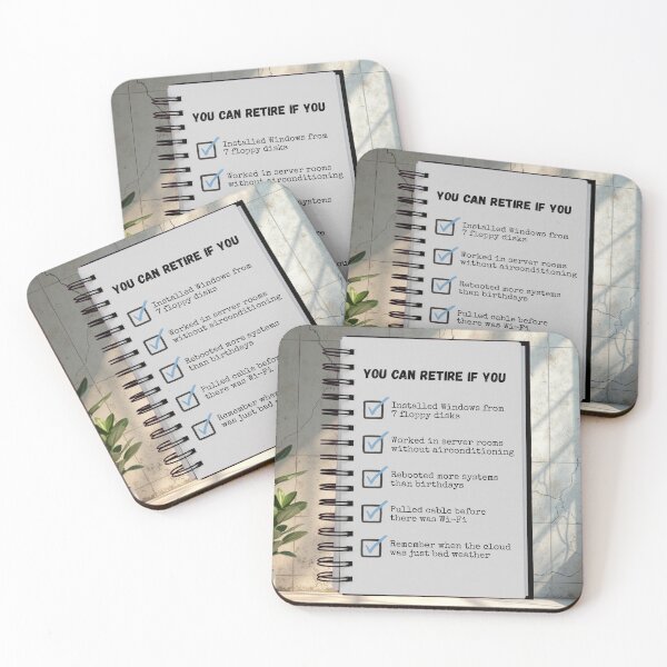 Item preview, IT Retirement Checklist Funny Geek Card designed and sold by Compusmurf Design.