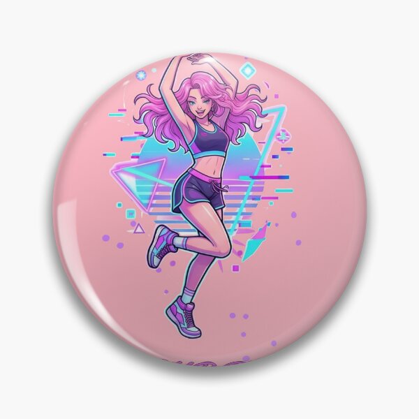 Item preview, Cute Retro Anime Style Fitness Dancer Sticker Find Your Rhythm Design designed and sold by RamjoVerse.