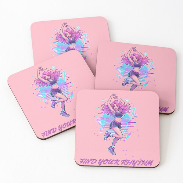 Item preview, Cute Retro Anime Style Fitness Dancer Sticker Find Your Rhythm Design designed and sold by RamjoVerse.