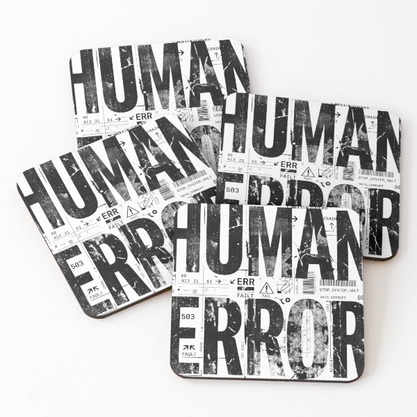 Item preview, HUMAN ERROR | Industrial Brutalist Typography Artwork designed and sold by afarkar.