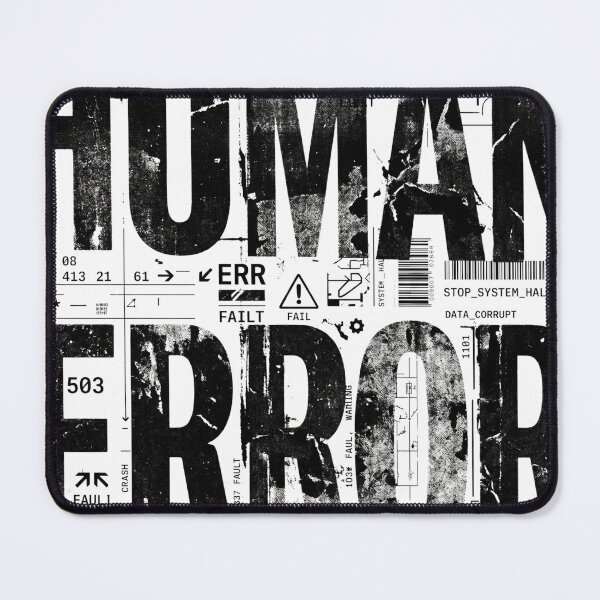 Item preview, HUMAN ERROR | Industrial Brutalist Typography Artwork designed and sold by afarkar.