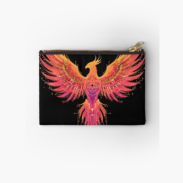Item preview, Cyberpunk Phoenix Mandala Geometric Firebird Art designed and sold by Shape-Forge.