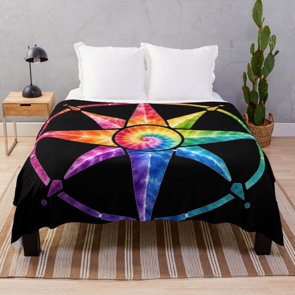 Item preview, Tie Dye Rainbow Compass Rose Star designed and sold by jgvisualarts.