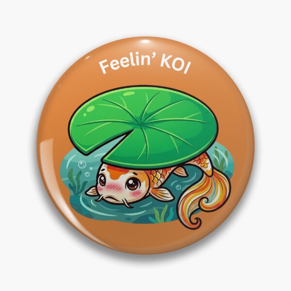 Item preview, Cute Koi Introvert Social Signal Round designed and sold by Social Signals.