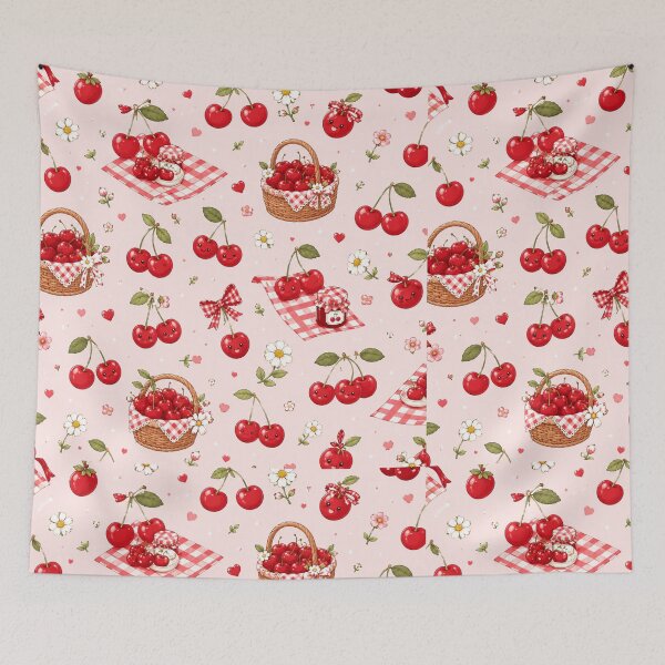 Item preview, Sweet Cherry Picnic Pattern designed and sold by Aramdesing.