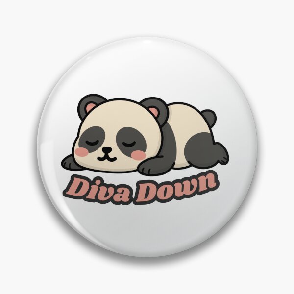 Item preview, "Diva down" - Cute Panda Sleeping | Relatable Quote designed and sold by dearlydesigned.