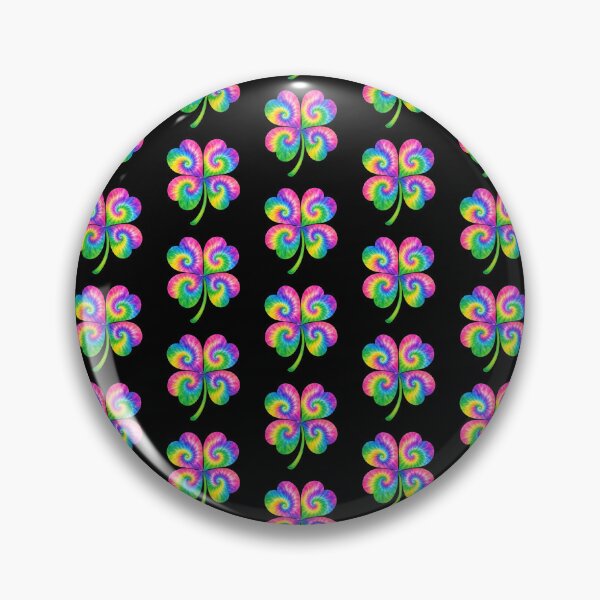 Item preview, Tie Dye Rainbow Four Leaf Clover designed and sold by jgvisualarts.